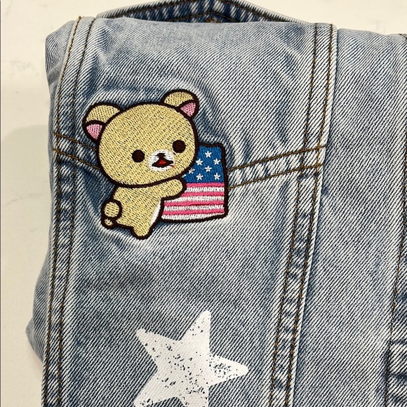 Rilakkuma San-X Original 20th Anniversary USA Tour Limited Denim Jacket - Picture 8 of 9